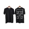 Camiseta básica de manga corta Sketch 3D «Negro Blanco»