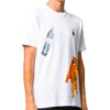 Camiseta casual con aplique Pascal para hombre, color blanco