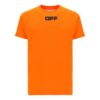 Camiseta clásica con estampado del logotipo, manga corta, naranja