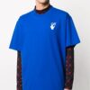 Camiseta con aplique de doble flecha para hombre, azul