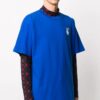 Camiseta con aplique de doble flecha para hombre, azul