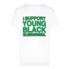 Camiseta con aplique de eslogan para hombre, blanca