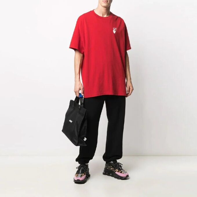 Camiseta con aplique de flecha Arrows para hombre, color rojo