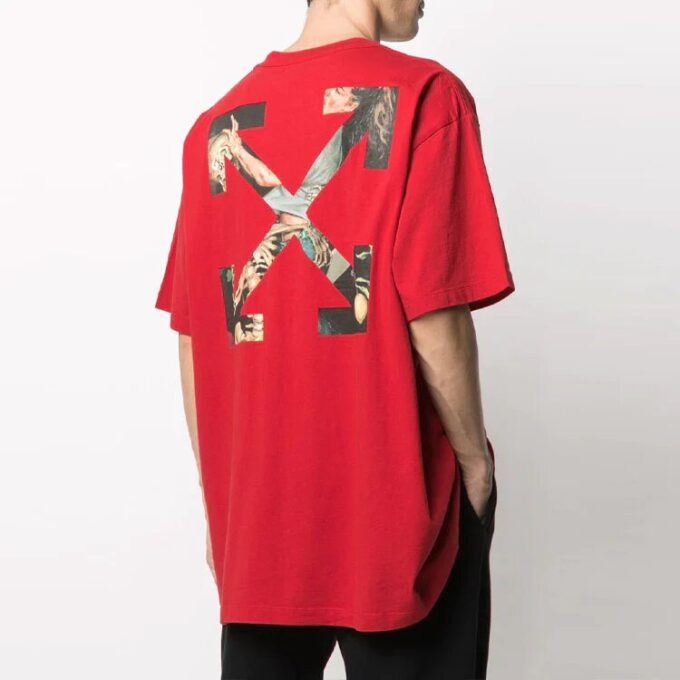 Camiseta con aplique de flecha Arrows para hombre, color rojo