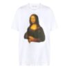 Camiseta con aplique Mona Lisa FW20 para hombre, color blanco