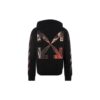 Camiseta con capucha de manga larga con diseño de pintura FW21, versión estándar, negra