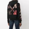 Camiseta con capucha de manga larga con diseño de pintura FW21, versión estándar, negra