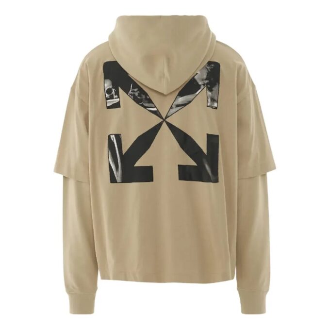 Camiseta con capucha doble Caravaggio Arrow «Dark Sand»