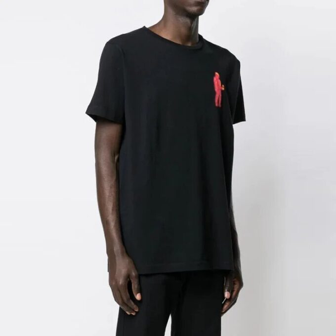 Camiseta con estampado Character Earth «Negro Rojo»
