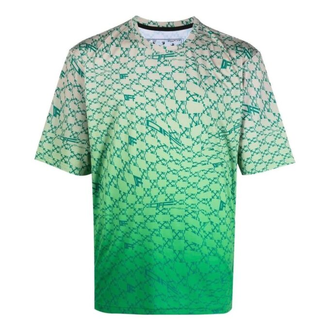 Camiseta con estampado de flechas y efecto ombré