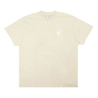 Camiseta con estampado de logotipo en melange «Gris»