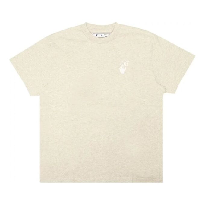 Camiseta con estampado de logotipo en melange «Gris»