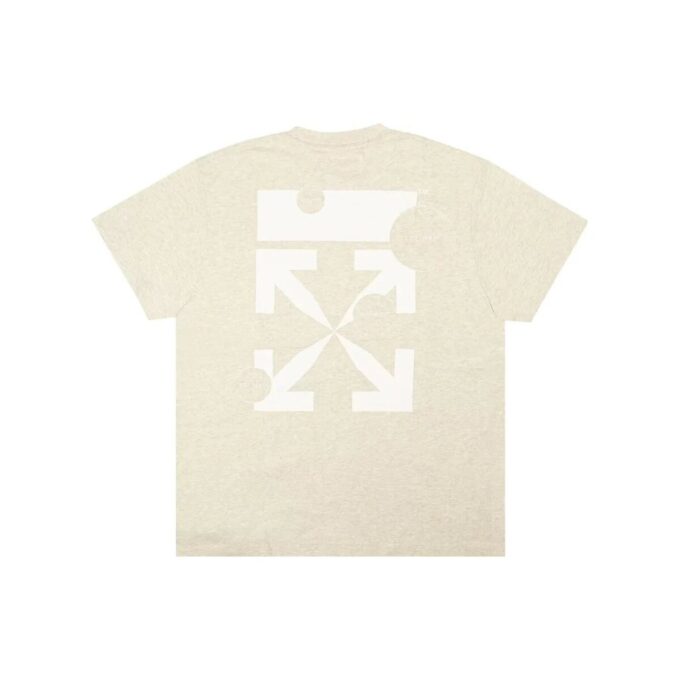 Camiseta con estampado de logotipo en melange «Gris»