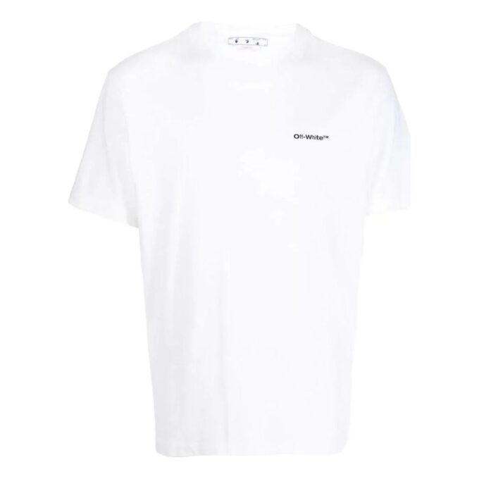 Camiseta con estampado del logotipo en diagonal