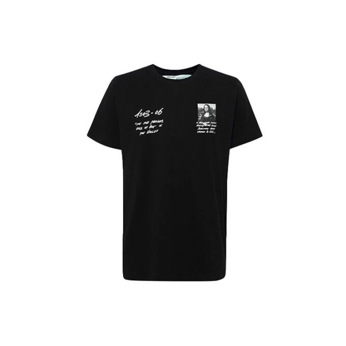 Camiseta con estampado gráfico de la Mona Lisa oversize /Blanca