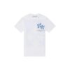 Camiseta con flechas verdes en la valla, estampado de flechas, pantalones cortos, blancos