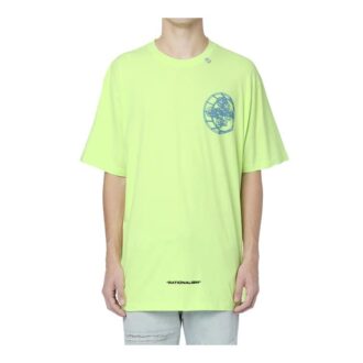 Camiseta con logo para hombre, amarillo/verde