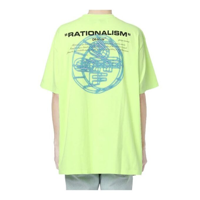 Camiseta con logo para hombre, amarillo/verde