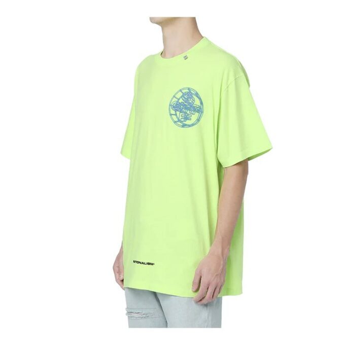 Camiseta con logo para hombre, amarillo/verde