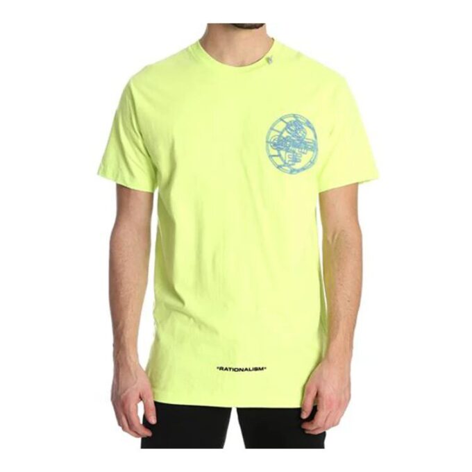 Camiseta con logo para hombre, amarillo/verde