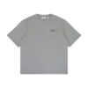 Camiseta con salpicaduras de pintura y flechas, corte diagonal «Gris jaspeado»
