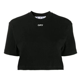 Camiseta corta de pantalones cortos con estampado de logotipo Off-White