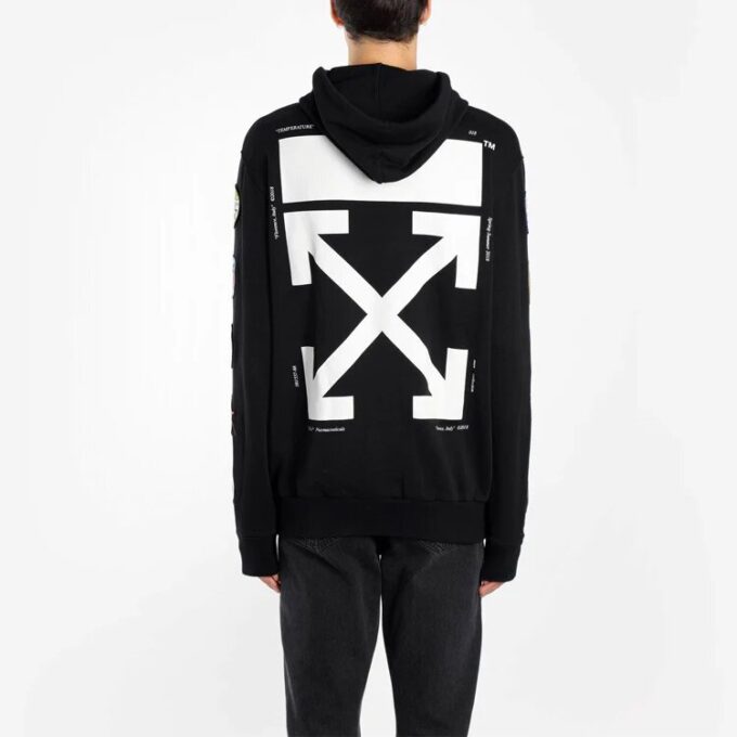 Camiseta de algodón con cremallera y diseño de Arrows en la espalda para hombre, corte normal