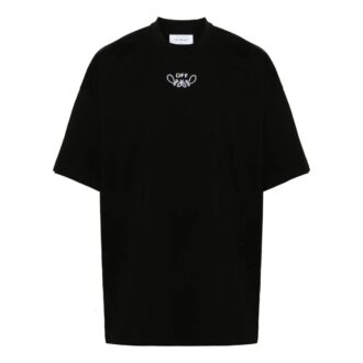 Camiseta de algodón con estampado de flecha y pañuelo «Negro»