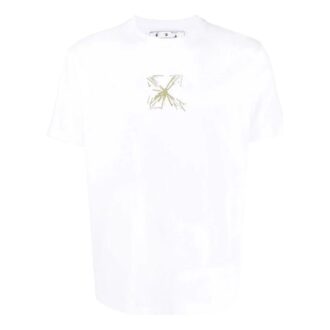 Camiseta de algodón con estampado de flechas «Blanca»