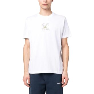 Camiseta de algodón con estampado de flechas «Blanca»