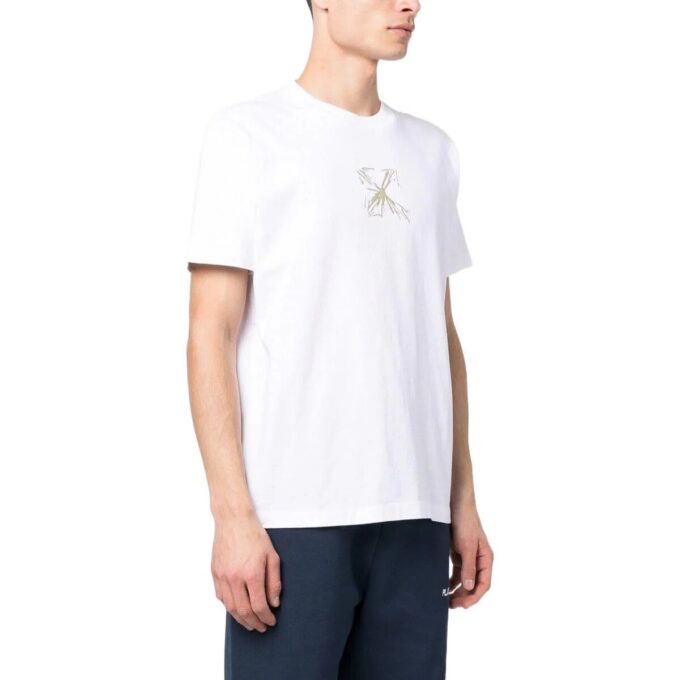 Camiseta de algodón con estampado de flechas «Blanca»