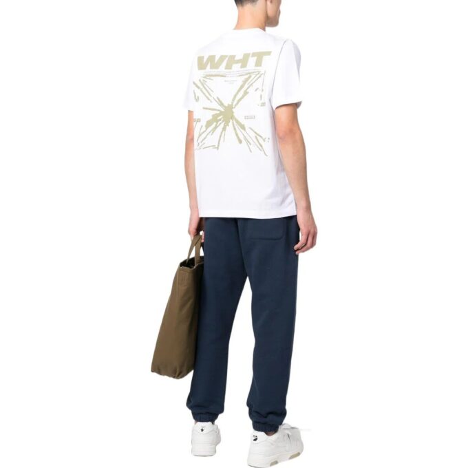 Camiseta de algodón con estampado de flechas «Blanca»