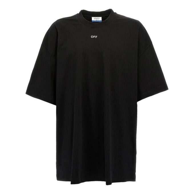 Camiseta de algodón con estampado de logotipo «Negro»