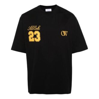 Camiseta de algodón con estampado del logotipo OW 23 Skate «Negro»