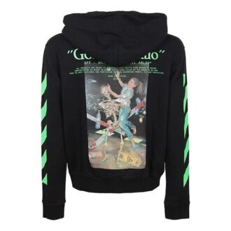 Camiseta de algodón con estampado gráfico y cremallera para hombre, color negro