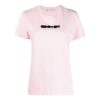 Camiseta de algodón con logo Off-White, pantalones cortos, corte ajustado, rosa