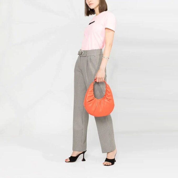 Camiseta de algodón con logo Off-White, pantalones cortos, corte ajustado, rosa