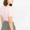 Camiseta de algodón con logo Off-White, pantalones cortos, corte ajustado, rosa