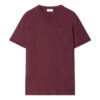 Camiseta de algodón con logotipo bordado «Burgundy»