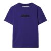Camiseta de algodón con logotipo bordado «Morado oscuro»