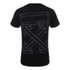 Camiseta de algodón de manga corta de Pantalones Cortos estilo urbano para hombre, negra