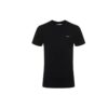 Camiseta de algodón de manga corta de Pantalones Cortos estilo urbano para hombre, negra