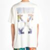 Camiseta de algodón de manga corta Painting Arrow, color blanco