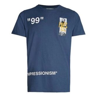 Camiseta de algodón de manga corta para hombre con logotipo, corte normal