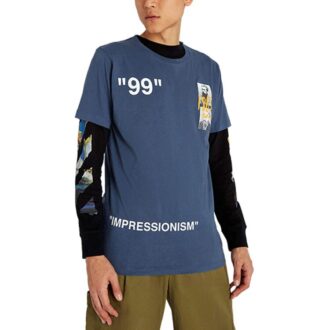 Camiseta de algodón de manga corta para hombre con logotipo, corte normal