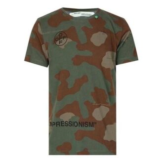 Camiseta de algodón de pantalones cortos con estampado de camuflaje SS19