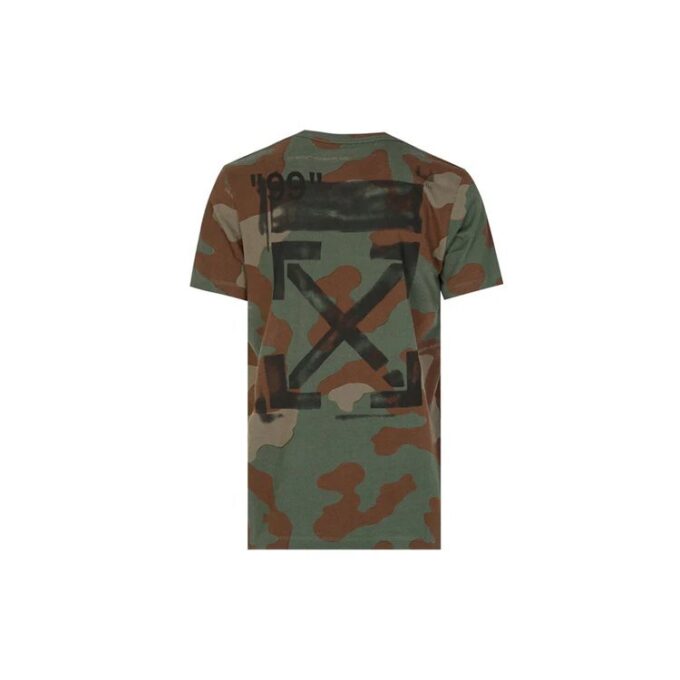 Camiseta de algodón de pantalones cortos con estampado de camuflaje SS19