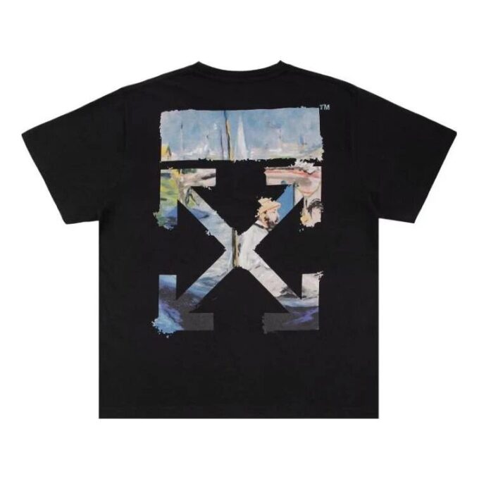 Camiseta de algodón de pantalones cortos Painting Arrows