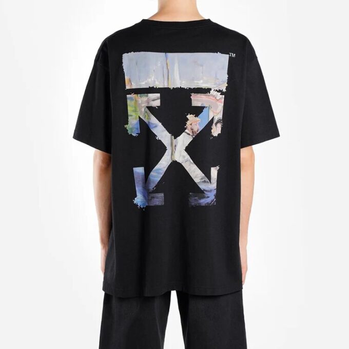 Camiseta de algodón de pantalones cortos Painting Arrows