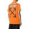 Camiseta de algodón estampada de manga corta naranja